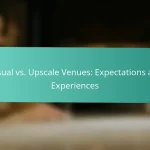 Casual vs. Upscale Venues: Expectations and Experiences