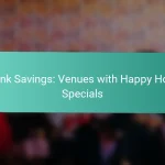 Drink Savings: Venues with Happy Hour Specials