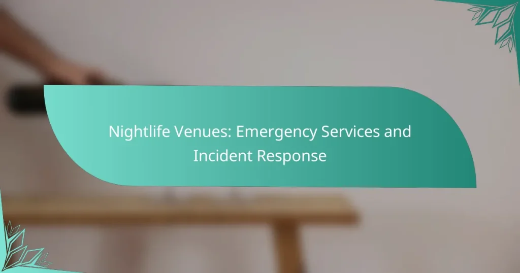 Nightlife Venues: Emergency Services and Incident Response